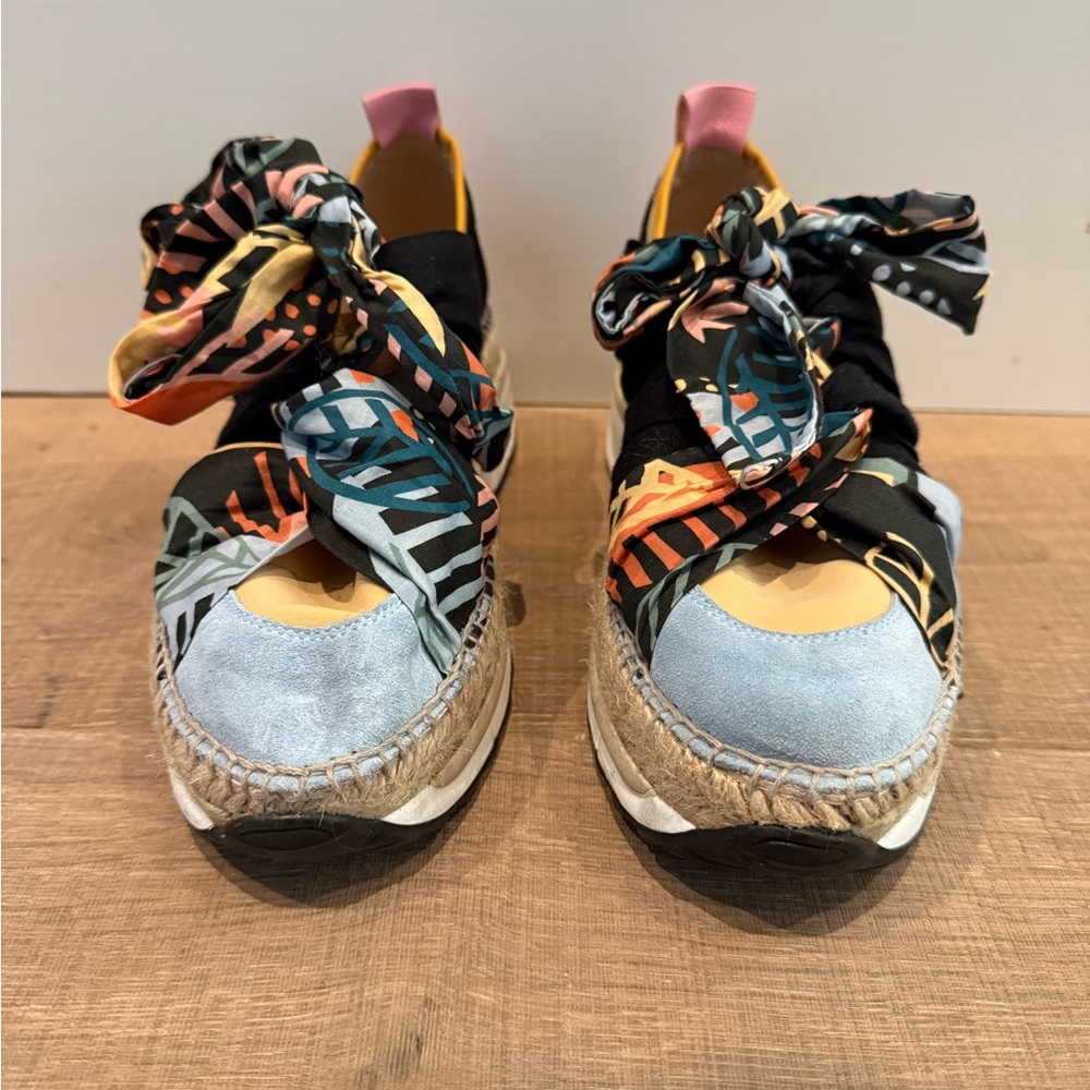 Free People Espadrille Sneakers with Patterned Ties